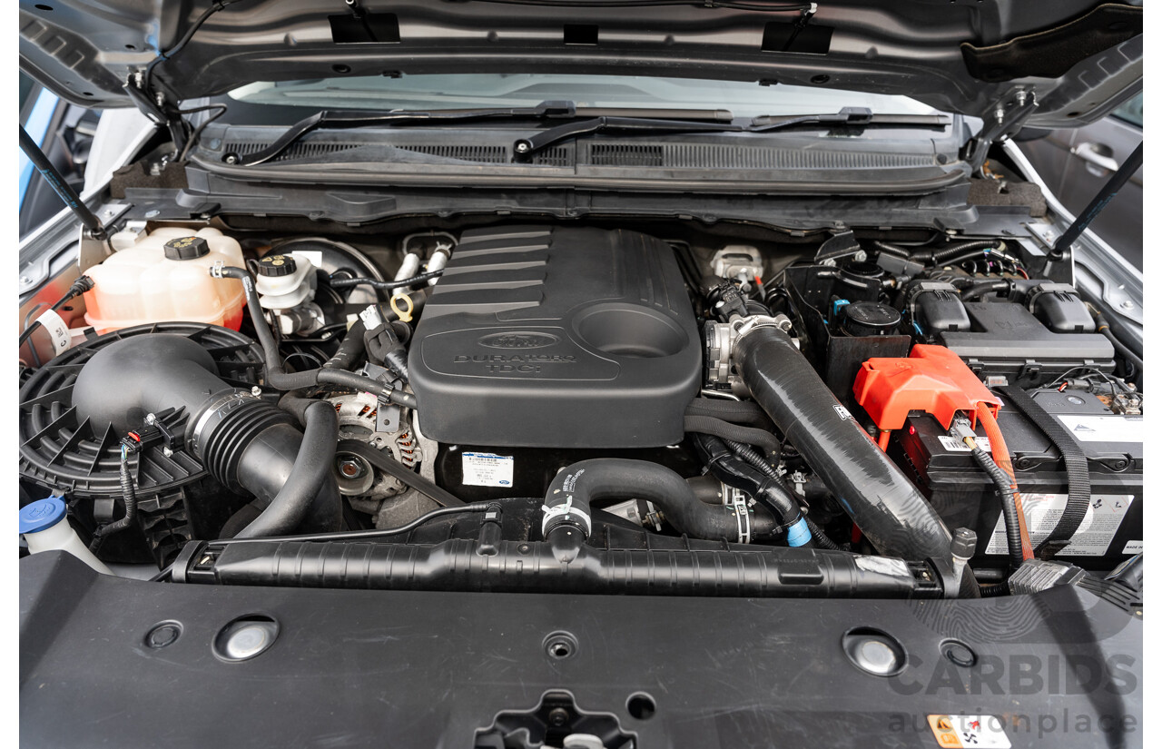 01/2016 Ford Ranger XLT 3.2 (4x4) PX MKII 4d Dual Cab Utility Ignot Silver Metallic Turbo Diesel 3.2L