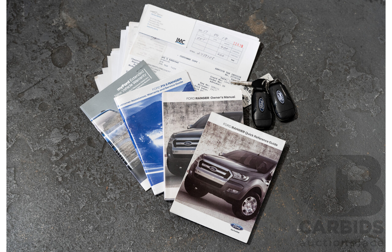 01/2016 Ford Ranger XLT 3.2 (4x4) PX MKII 4d Dual Cab Utility Ignot Silver Metallic Turbo Diesel 3.2L