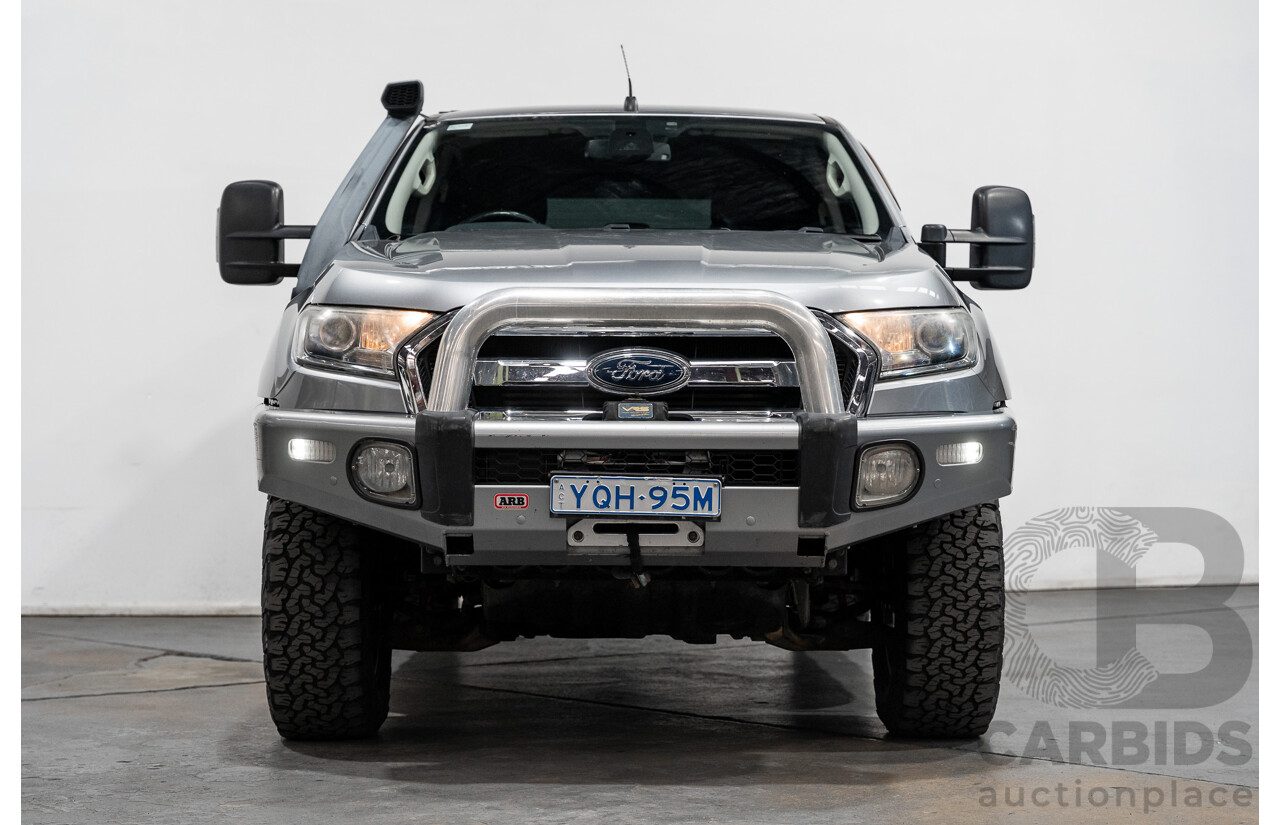 01/2016 Ford Ranger XLT 3.2 (4x4) PX MKII 4d Dual Cab Utility Ignot Silver Metallic Turbo Diesel 3.2L