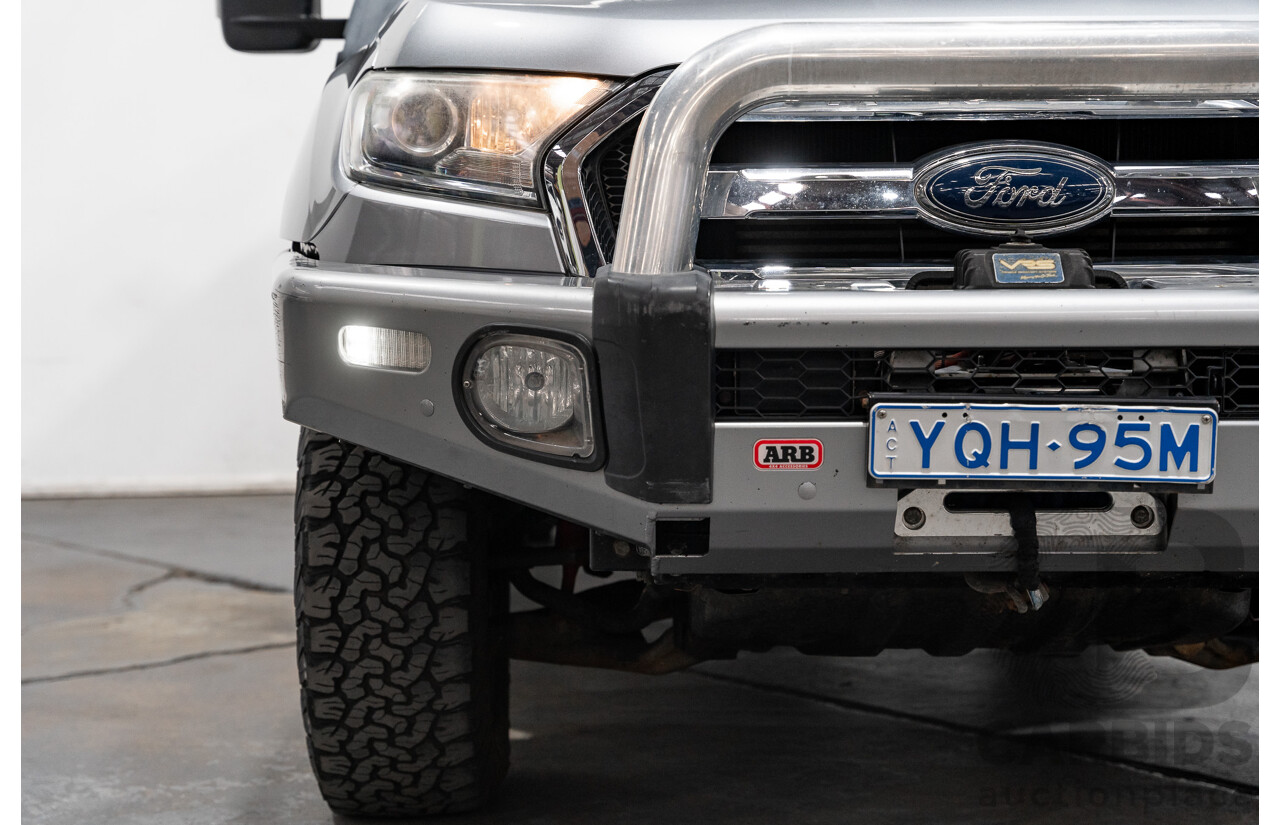 01/2016 Ford Ranger XLT 3.2 (4x4) PX MKII 4d Dual Cab Utility Ignot Silver Metallic Turbo Diesel 3.2L