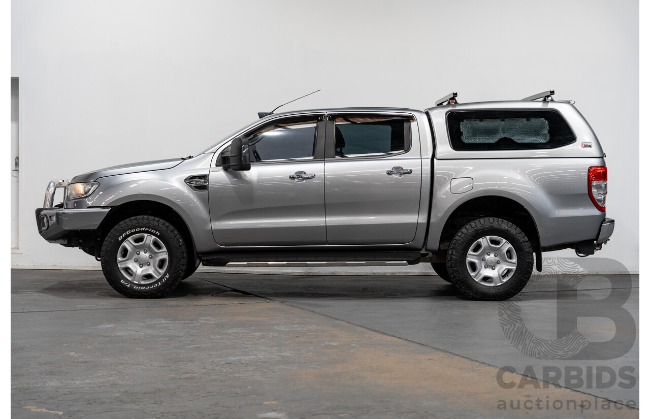 01/2016 Ford Ranger XLT 3.2 (4x4) PX MKII 4d Dual Cab Utility Ignot Silver Metallic Turbo Diesel 3.2L