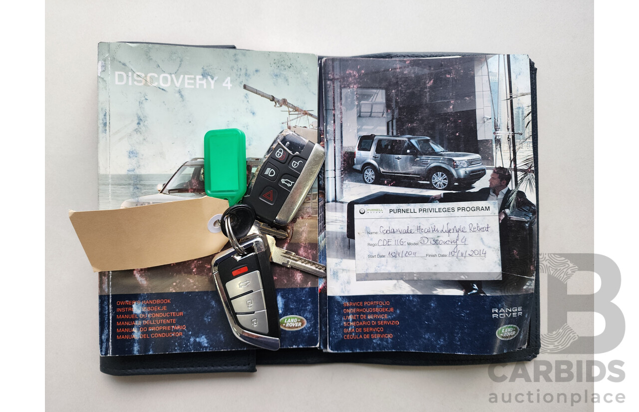 11/2011 Land Rover Discovery 4 2.7 TDV6 4x4 MY11 4D Wagon White 2.7L