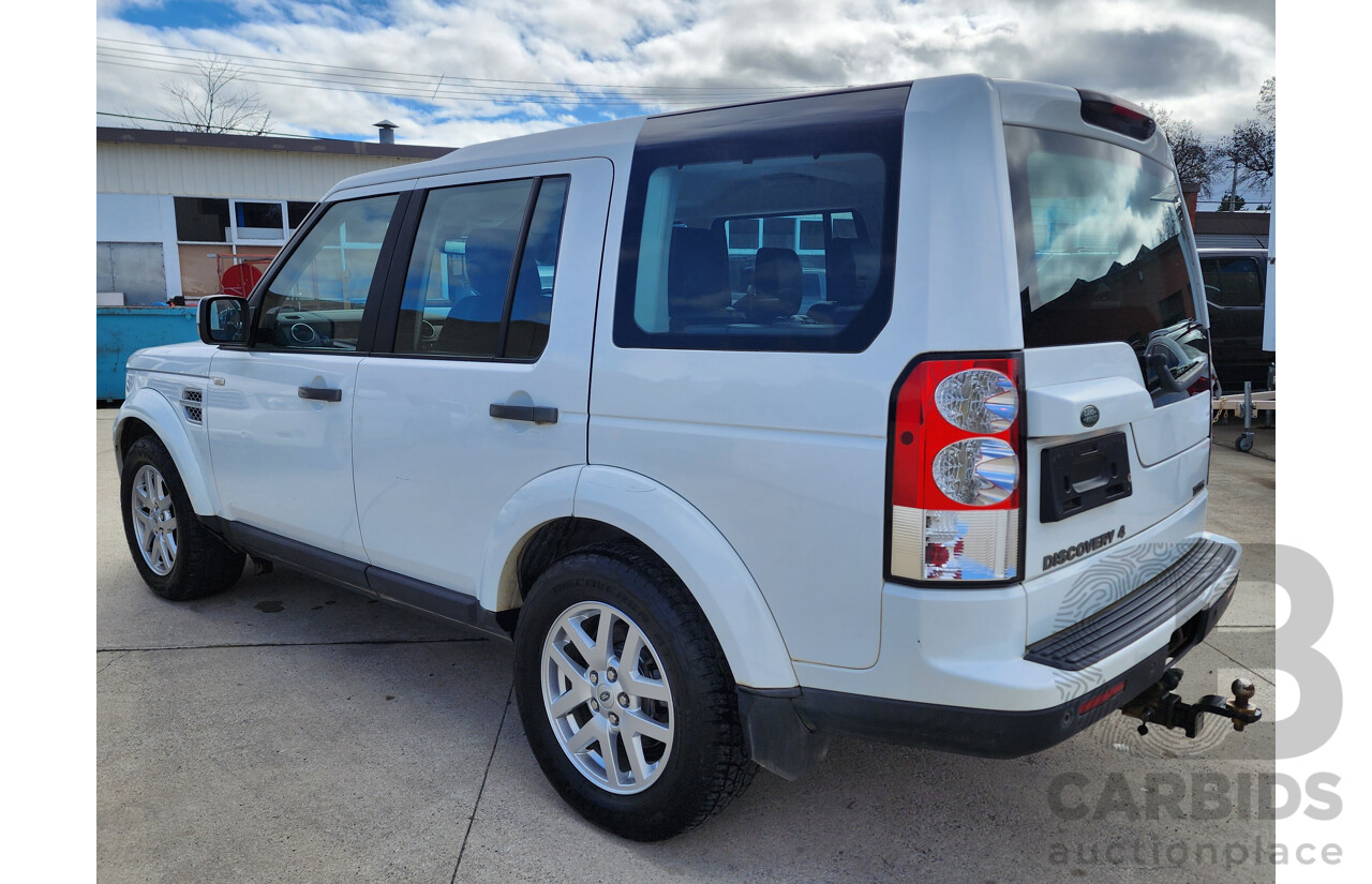 11/2011 Land Rover Discovery 4 2.7 TDV6 4x4 MY11 4D Wagon White 2.7L