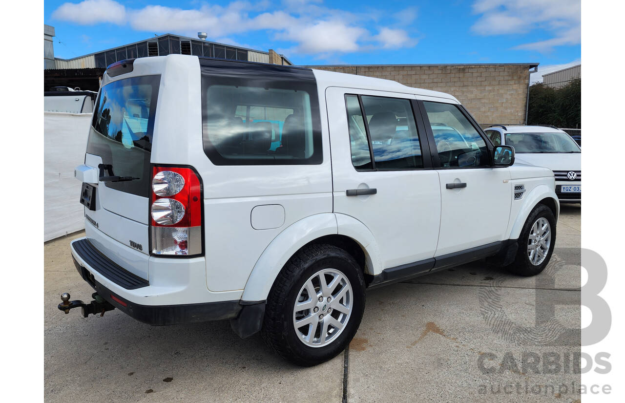 11/2011 Land Rover Discovery 4 2.7 TDV6 4x4 MY11 4D Wagon White 2.7L