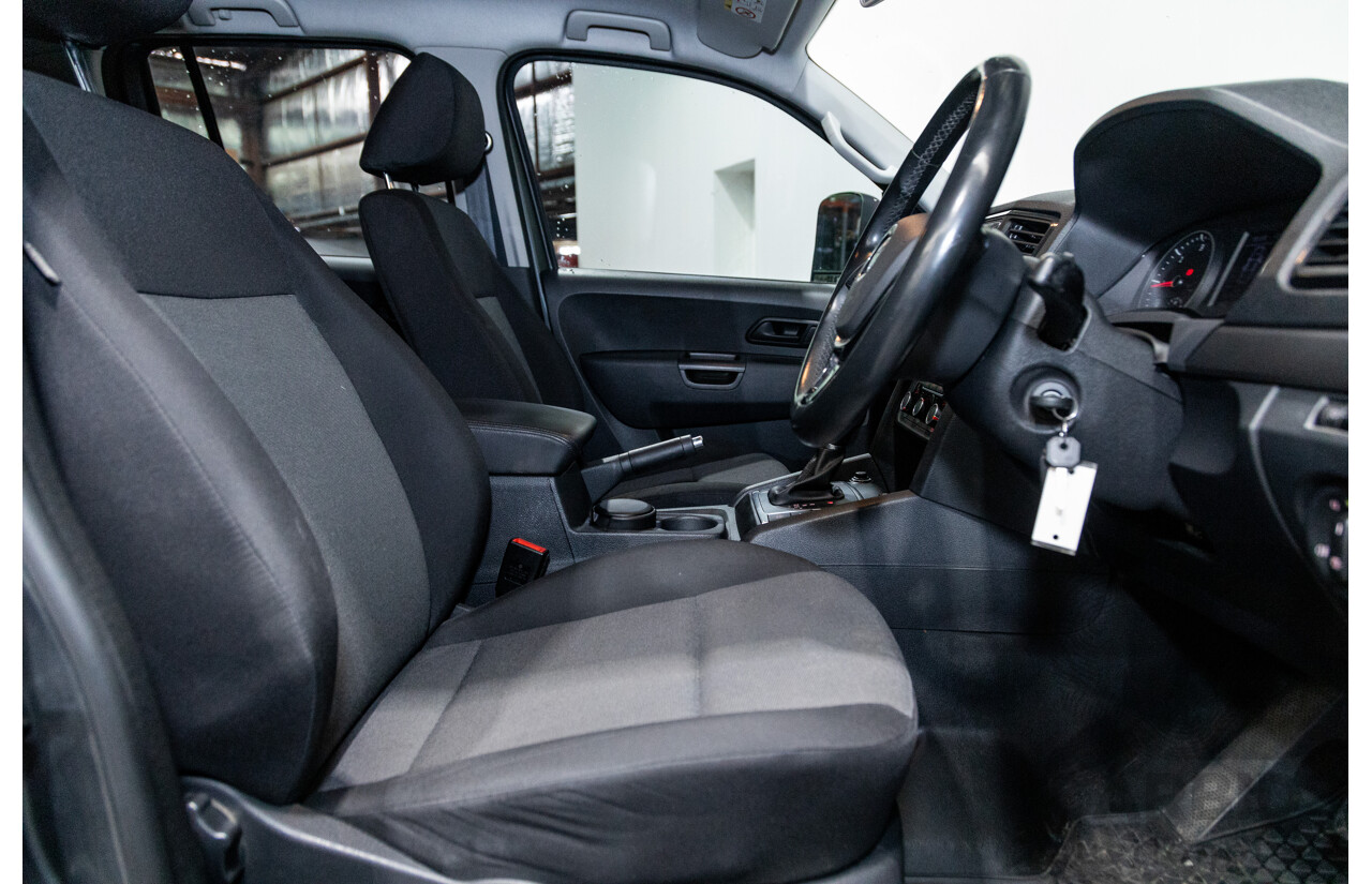 04/2017 Volkswagen Amarok TDI420 CORE Edition (4x4) 2H MY17 Dual Cab Utility Indium Grey Metallic Turbo Diesel 2.0L