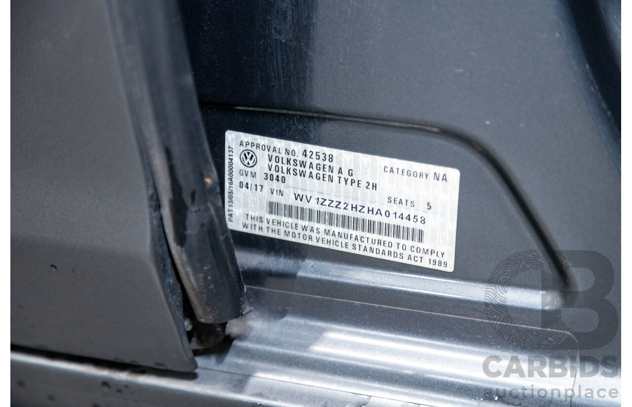 04/2017 Volkswagen Amarok TDI420 CORE Edition (4x4) 2H MY17 Dual Cab Utility Indium Grey Metallic Turbo Diesel 2.0L