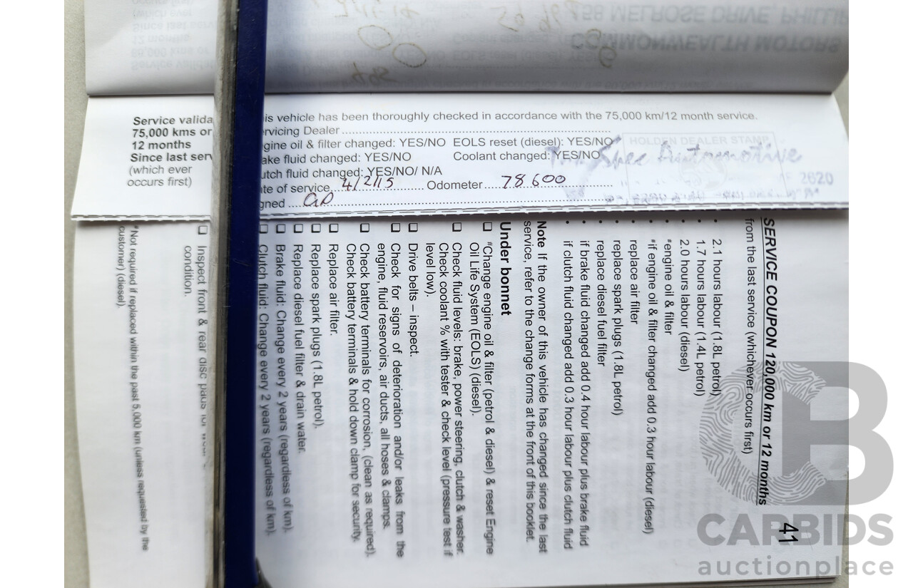 08/2011 Holden Cruze SRi FWD JH 4D Sedan Blue 1.4L