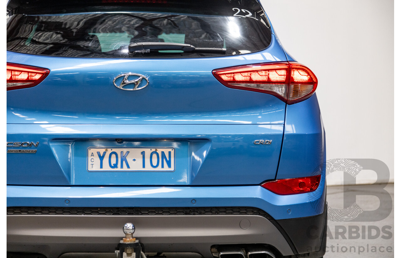 10/2015 Hyundai Tucson Highlander (AWD) TLE 4d Wagon Ara Blue Metallic Turbo Diesel 2.0L