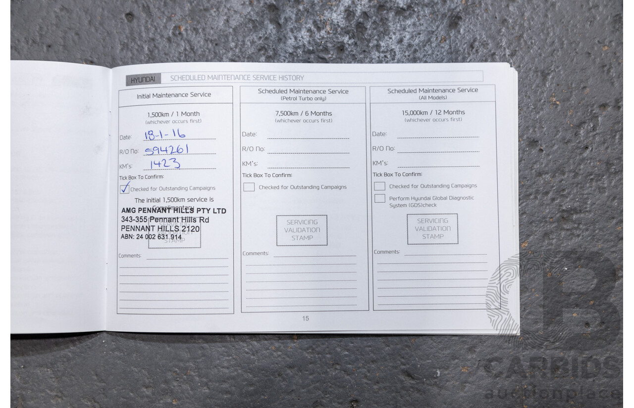 10/2015 Hyundai Tucson Highlander (AWD) TLE 4d Wagon Ara Blue Metallic Turbo Diesel 2.0L