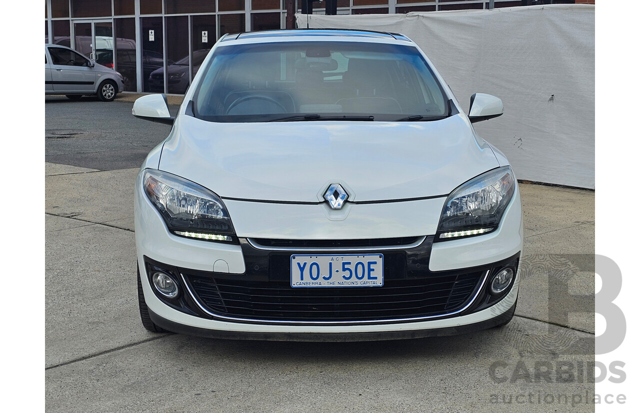 7/2013 Renault Megane Privilege B95 5d Hatchback White 1.5L