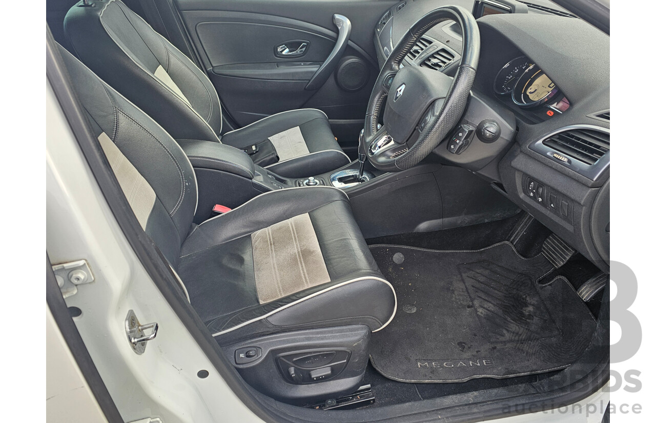 7/2013 Renault Megane Privilege B95 5d Hatchback White 1.5L