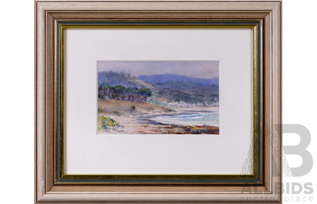 Three Early 20th Century Watercolours, Coastal Seascapes, Dated 1909 & 1914 (3)