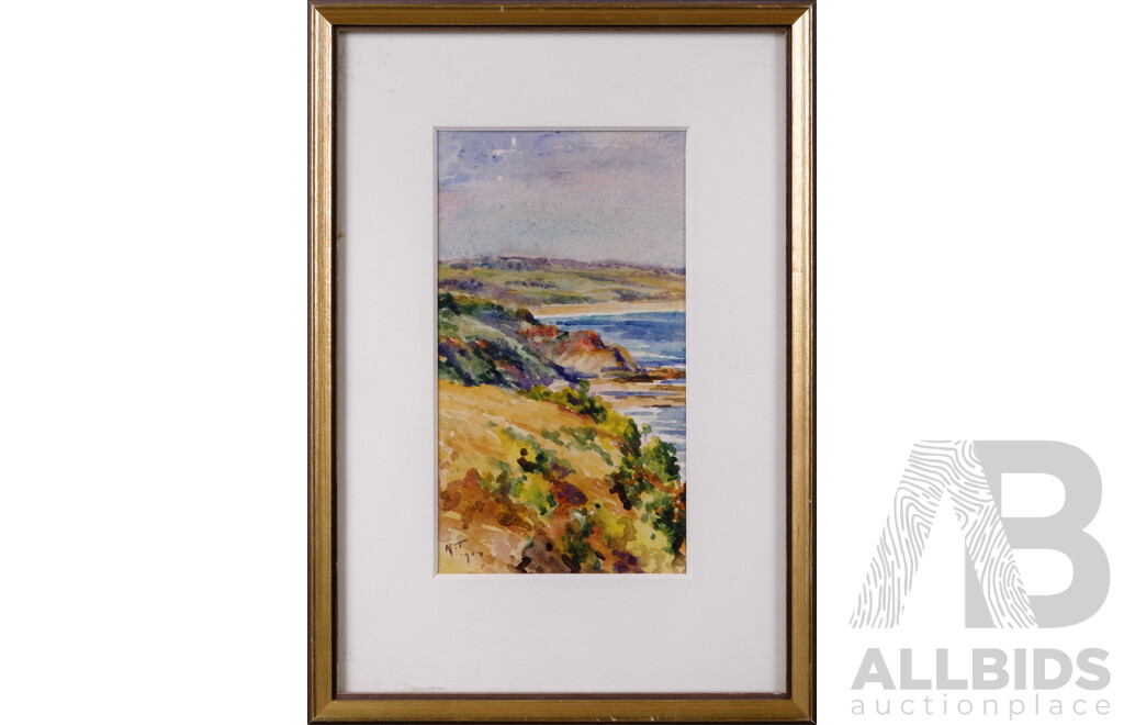 Three Early 20th Century Watercolours, Coastal Seascapes, Dated 1909 & 1914 (3)