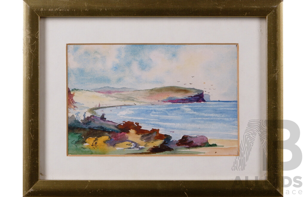 Three Early 20th Century Watercolours, Coastal Seascapes, Dated 1909 & 1914 (3)