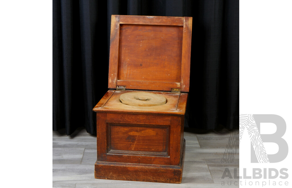 Victorian Mahogany Square Form Commode