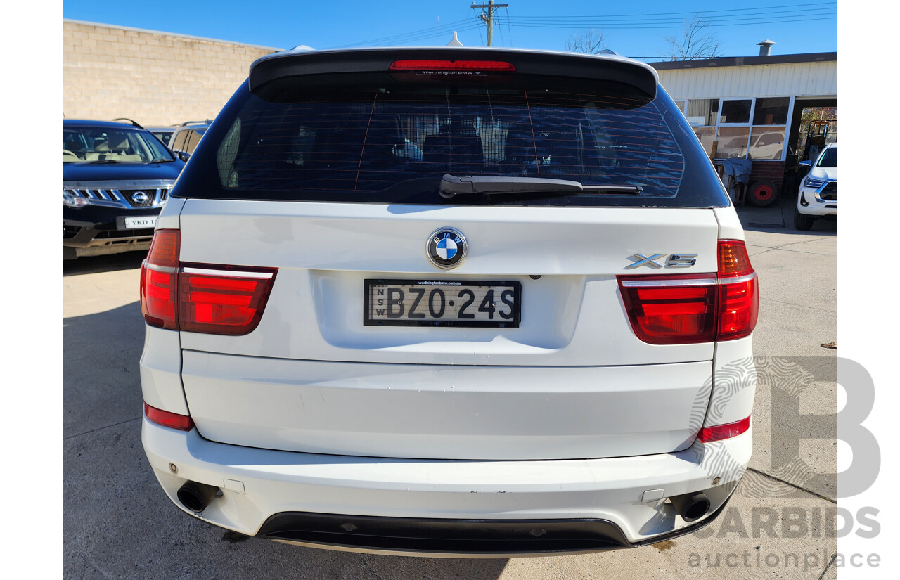 08/2011 Bmw X5 xDRIVE30d 4x4 E70 MY10 4D Wagon White 3.0L