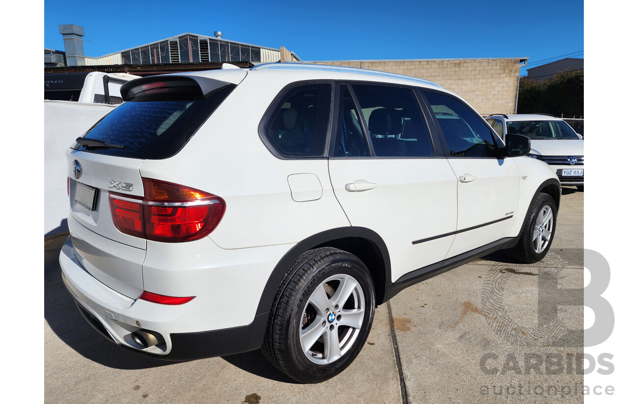08/2011 Bmw X5 xDRIVE30d 4x4 E70 MY10 4D Wagon White 3.0L