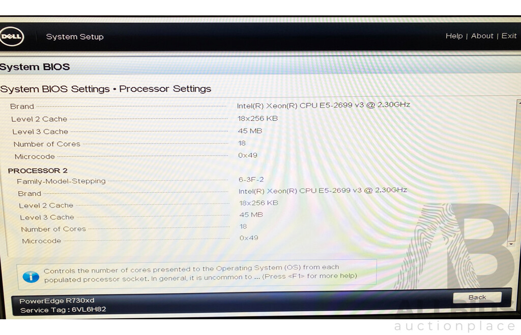 Dell PowerEdge R730xd Dual Intel Xeon (E5-2699 V3) 2.30GHz-3.60GHz 18-Core CPU 2RU Server W/ 128GB DDR4 - Including Mounting Rails