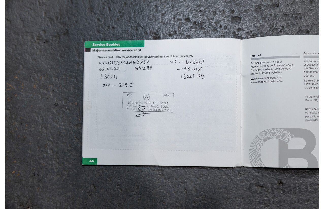 5/2007 Mercedes Benz CLS 350 219 4d Coupe Obsidian Black V6 3.5L