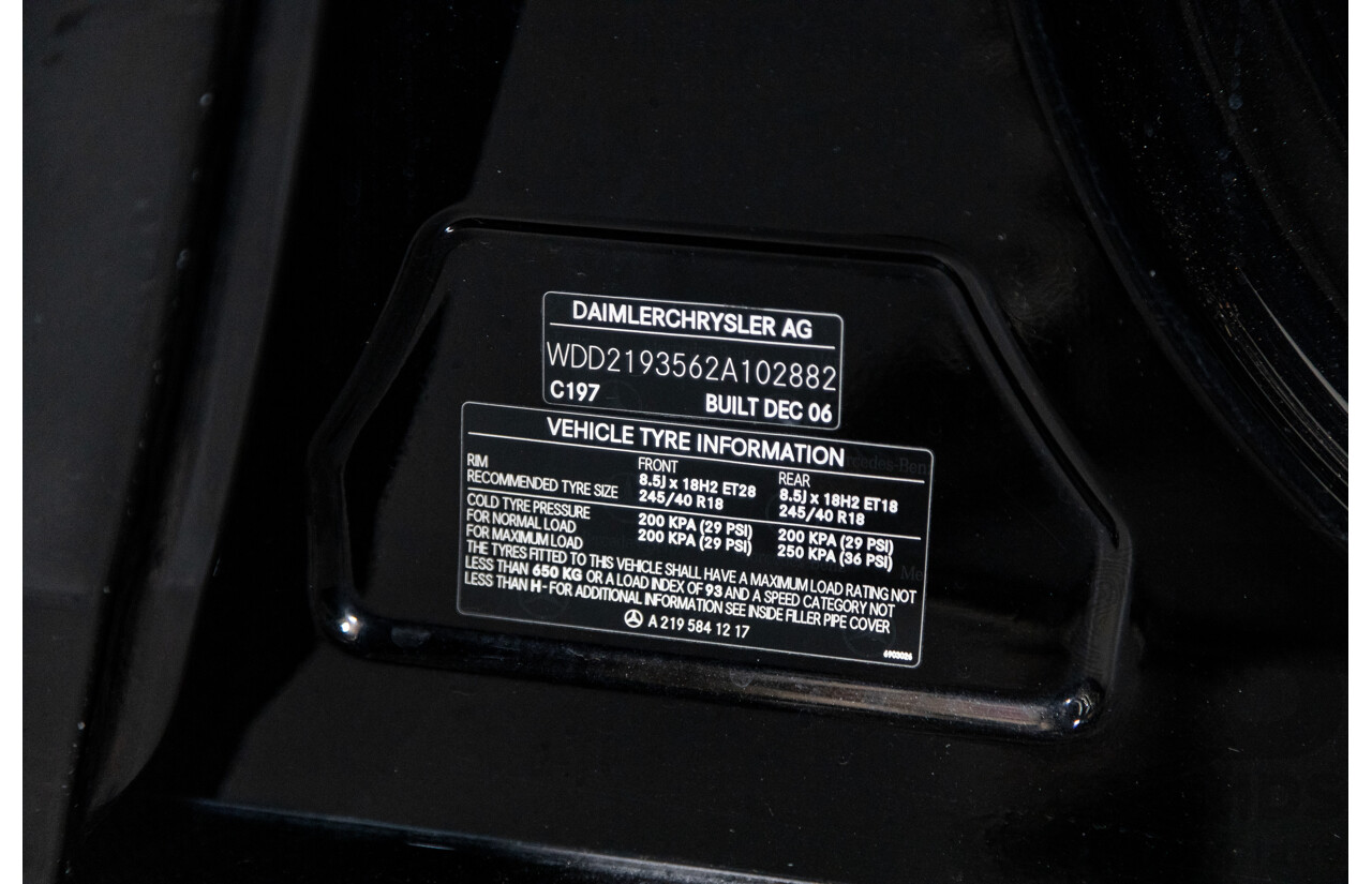 5/2007 Mercedes Benz CLS 350 219 4d Coupe Obsidian Black V6 3.5L