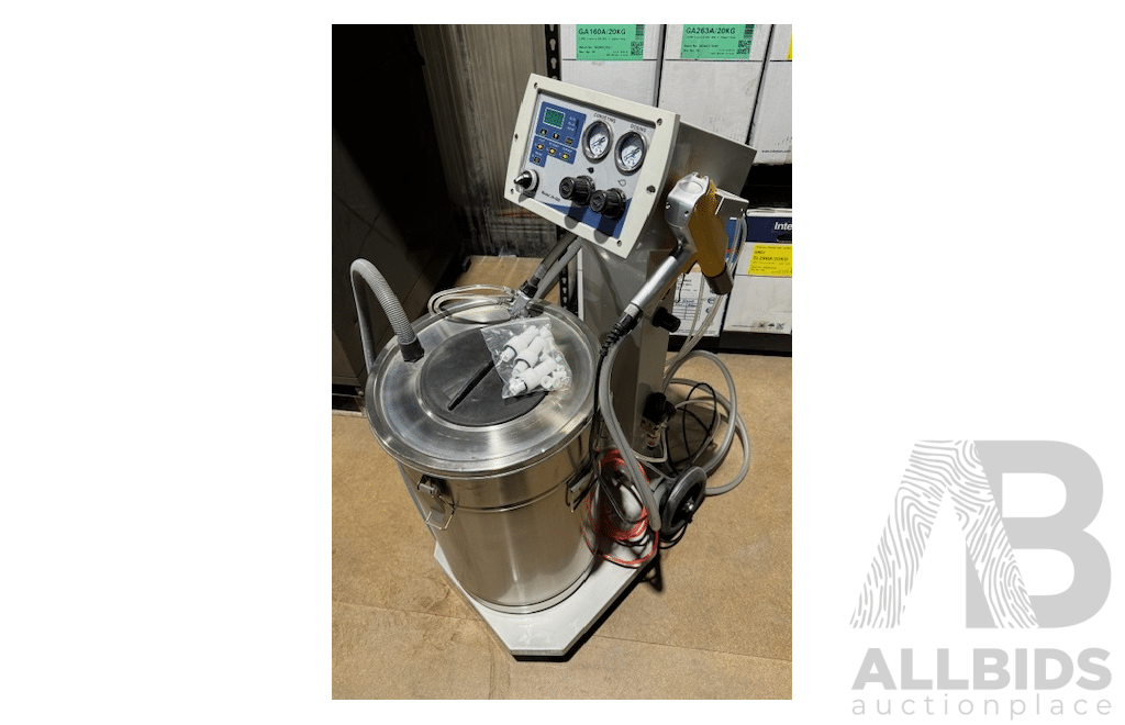 Powder Coating Gun with Fluidized Hopper