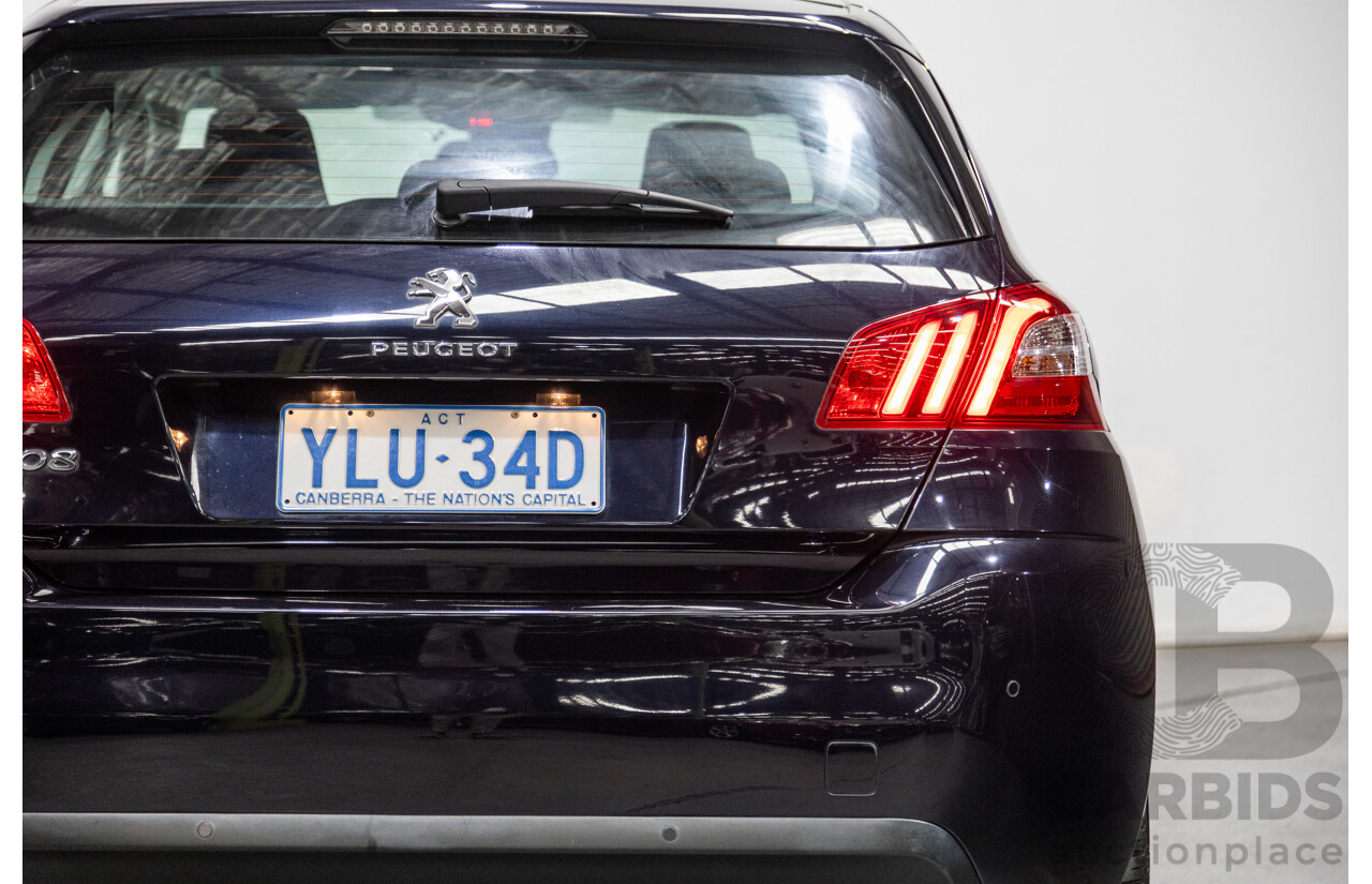 6/2016 Peugeot 308 Allure T9 MY16 4d Hatchback Metallic Blue Turbo 1.6L