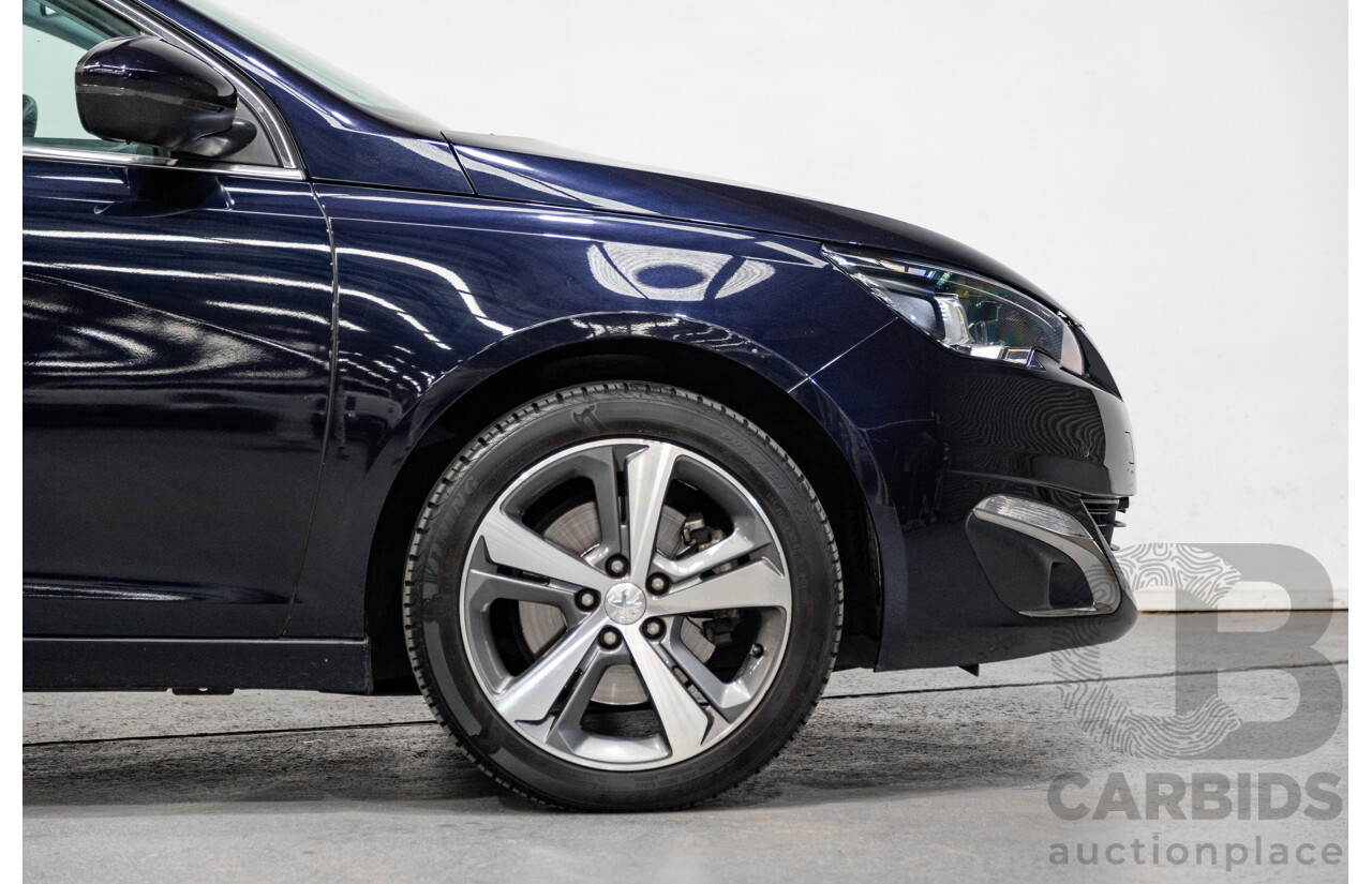 6/2016 Peugeot 308 Allure T9 MY16 4d Hatchback Metallic Blue Turbo 1.6L