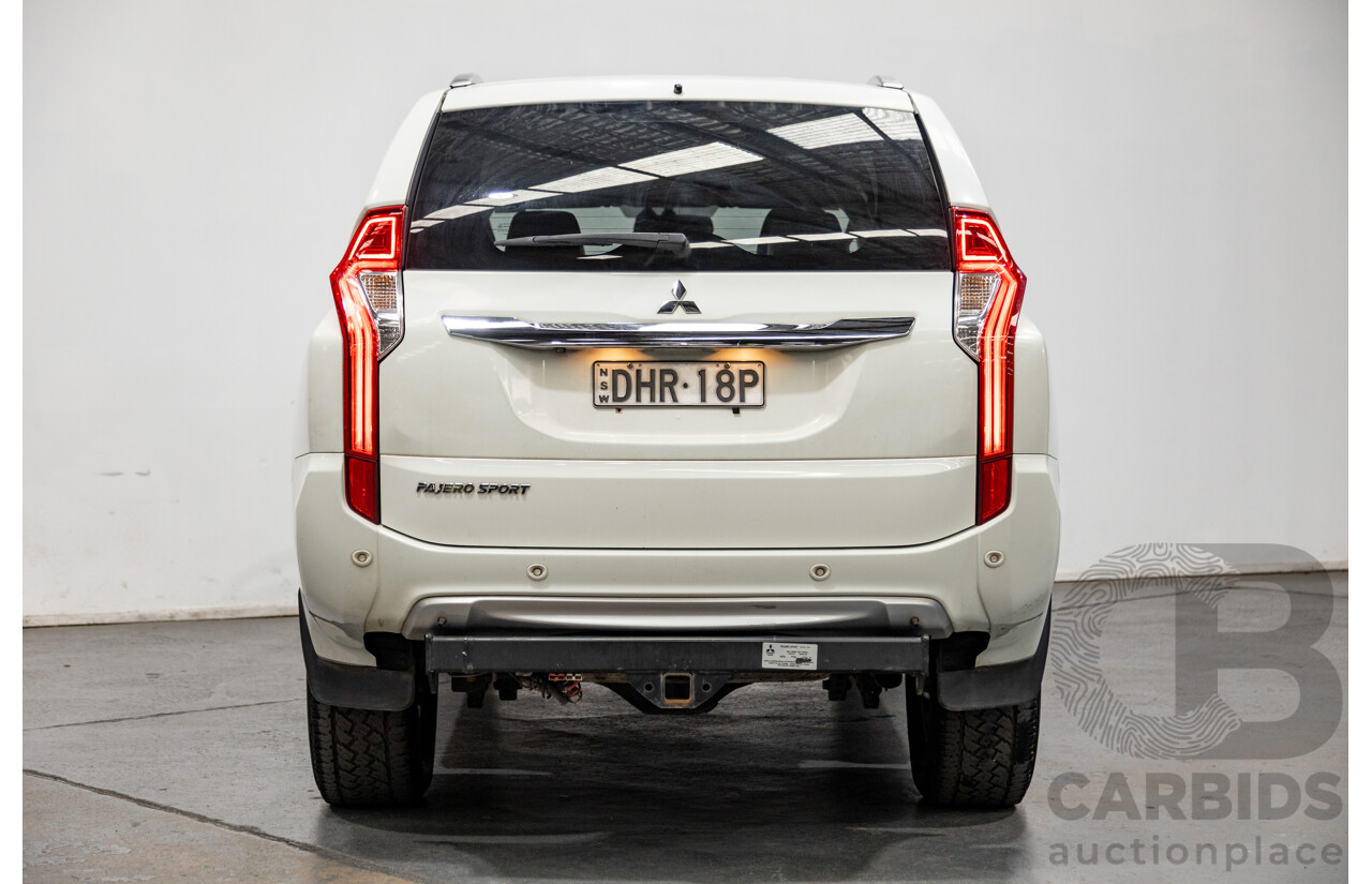 06/2016 Mitsubishi Pajero Sport GLS (4x4) MY16 QE 4d Wagon White Turbo Diesel 2.4L - 7 Seater