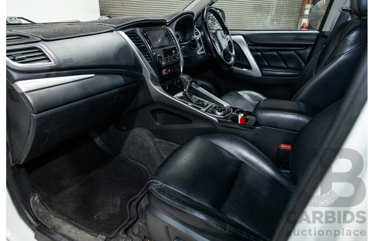 06/2016 Mitsubishi Pajero Sport GLS (4x4) MY16 QE 4d Wagon White Turbo Diesel 2.4L - 7 Seater