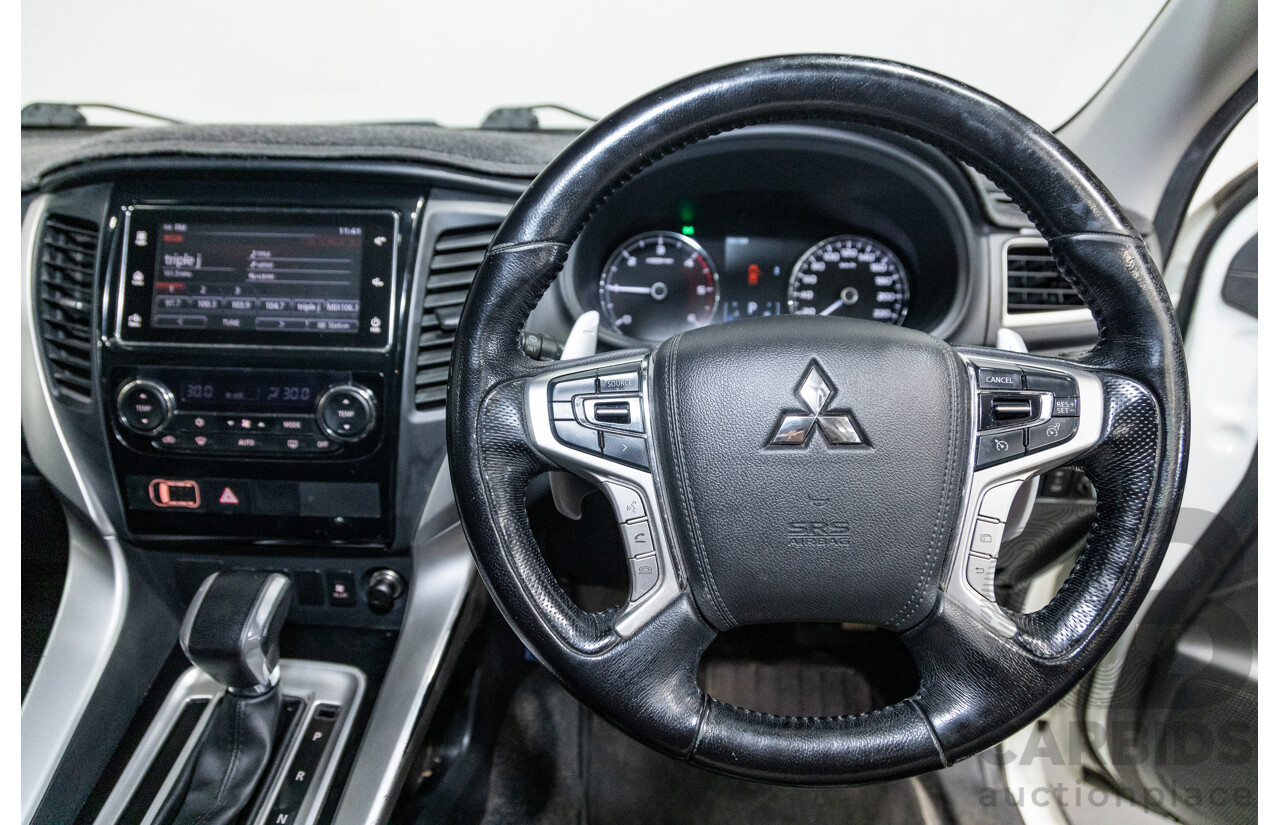 06/2016 Mitsubishi Pajero Sport GLS (4x4) MY16 QE 4d Wagon White Turbo Diesel 2.4L - 7 Seater