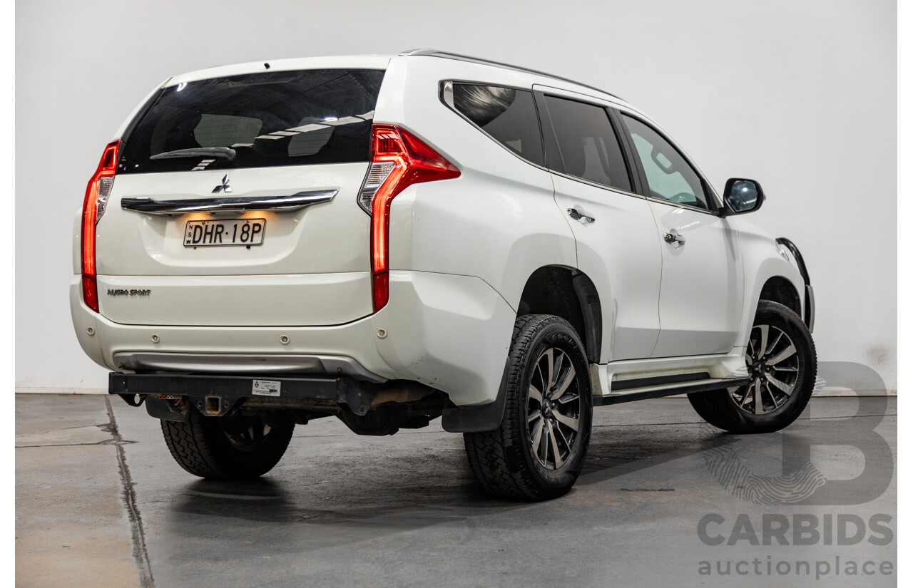 06/2016 Mitsubishi Pajero Sport GLS (4x4) MY16 QE 4d Wagon White Turbo Diesel 2.4L - 7 Seater
