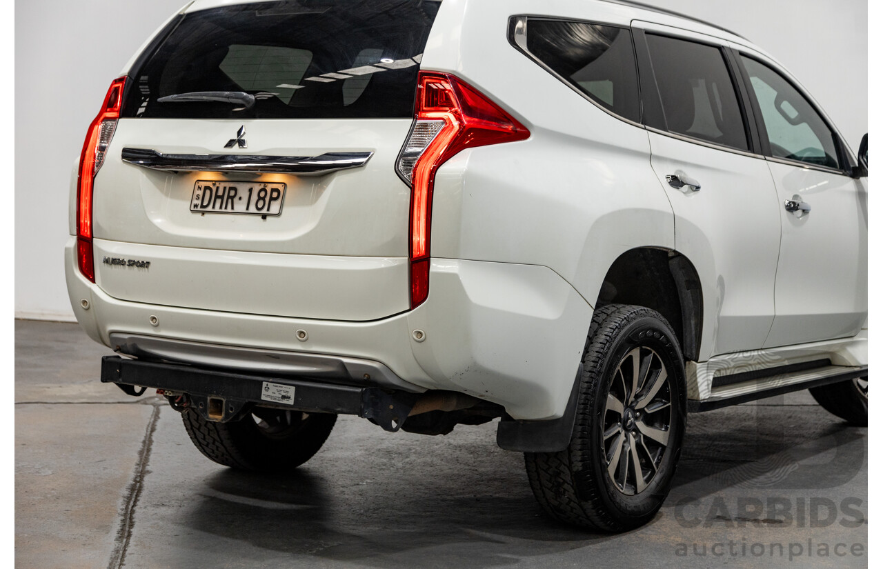 06/2016 Mitsubishi Pajero Sport GLS (4x4) MY16 QE 4d Wagon White Turbo Diesel 2.4L - 7 Seater