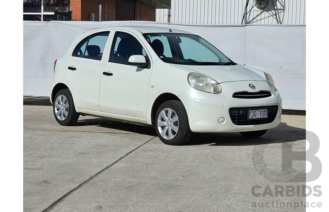 9/2011 Nissan Micra ST K13 5d Hatchback White 1.2L