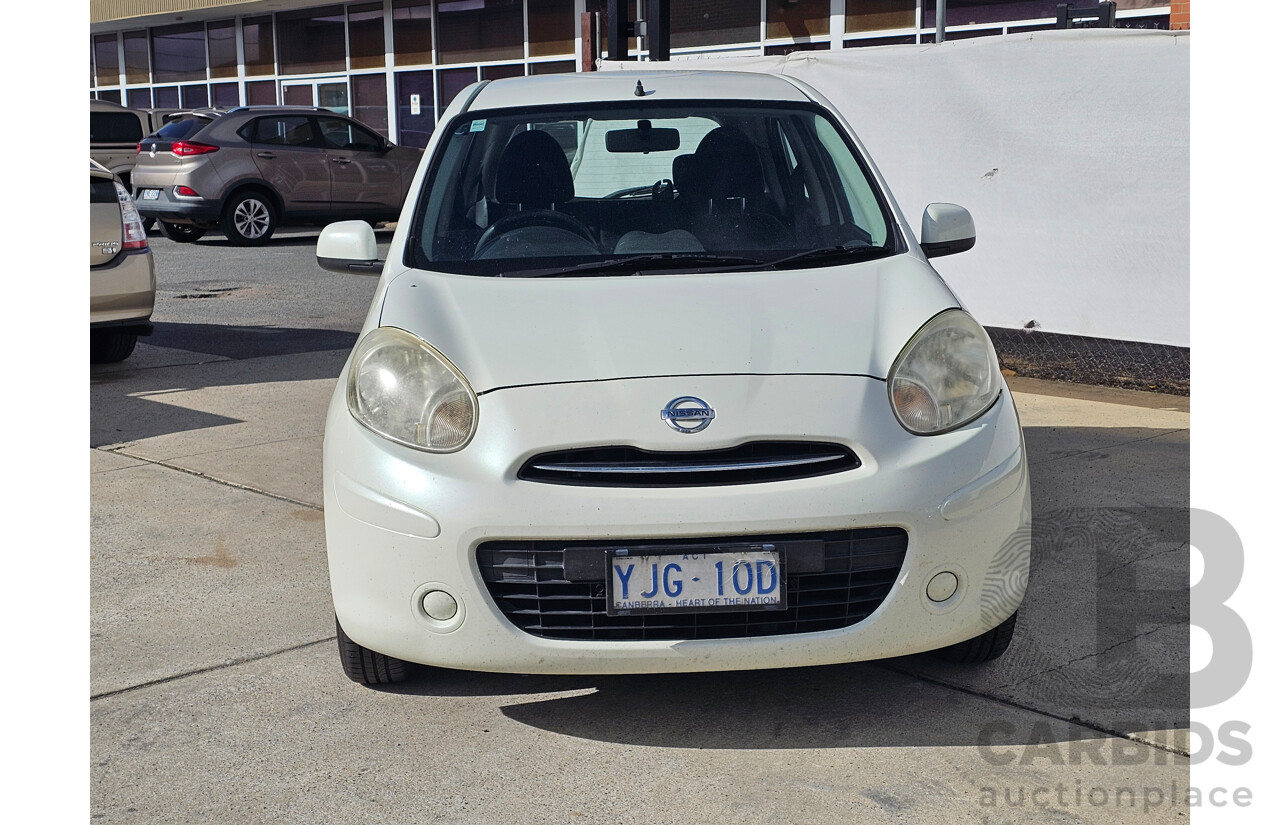 9/2011 Nissan Micra ST K13 5d Hatchback White 1.2L