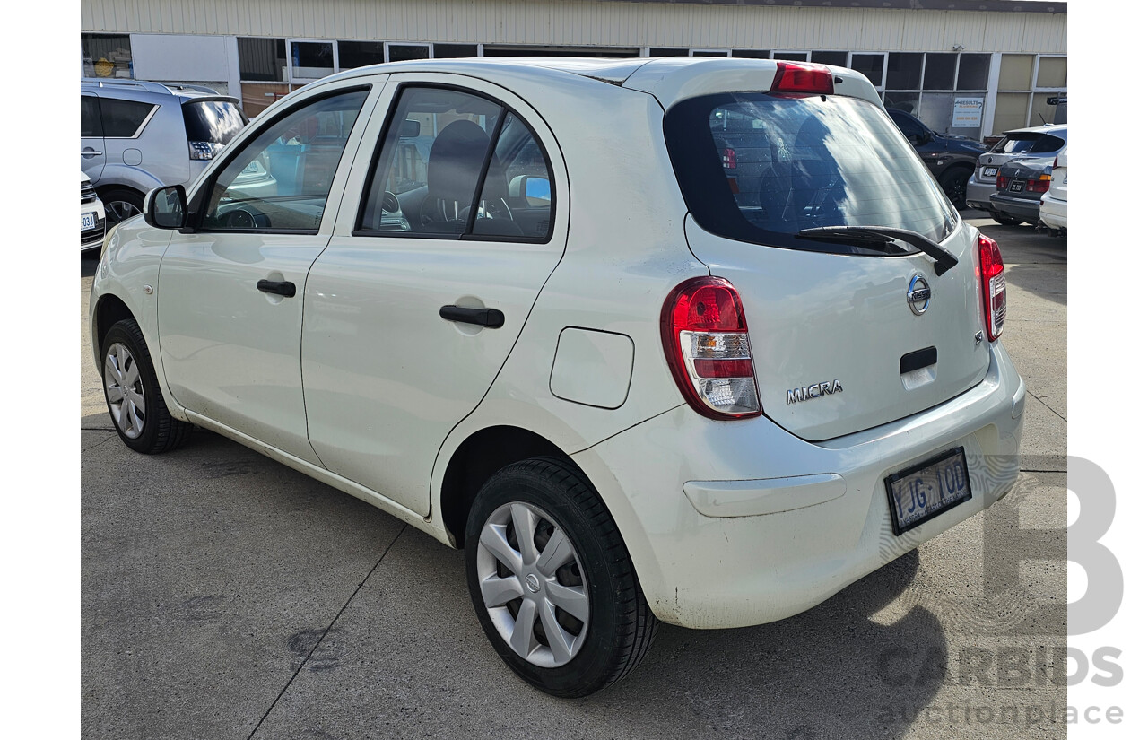 9/2011 Nissan Micra ST K13 5d Hatchback White 1.2L