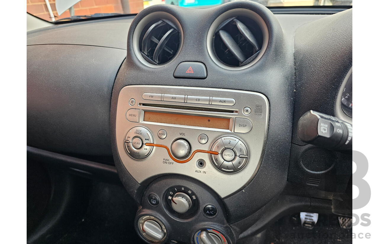 9/2011 Nissan Micra ST K13 5d Hatchback White 1.2L