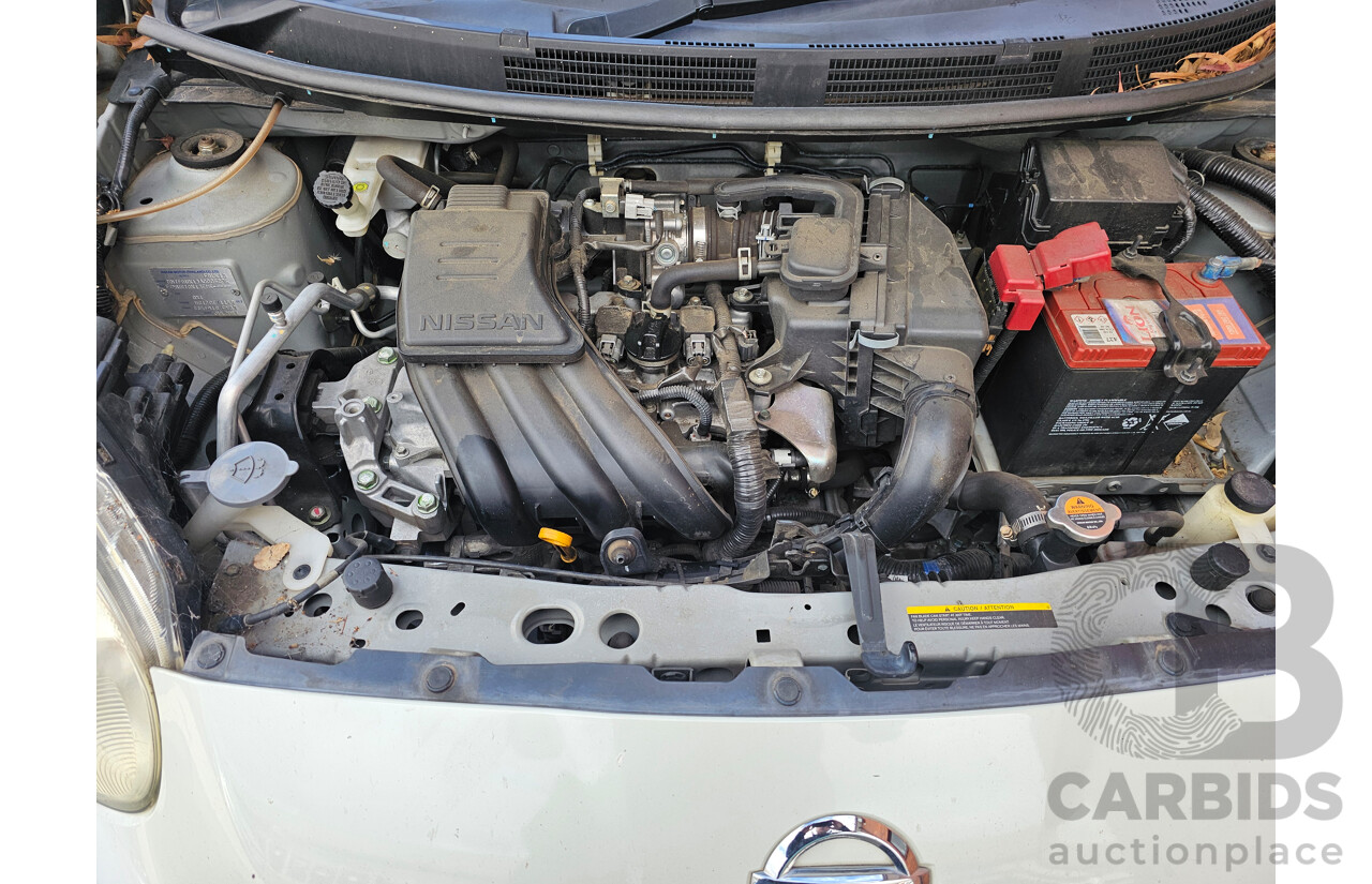 9/2011 Nissan Micra ST K13 5d Hatchback White 1.2L