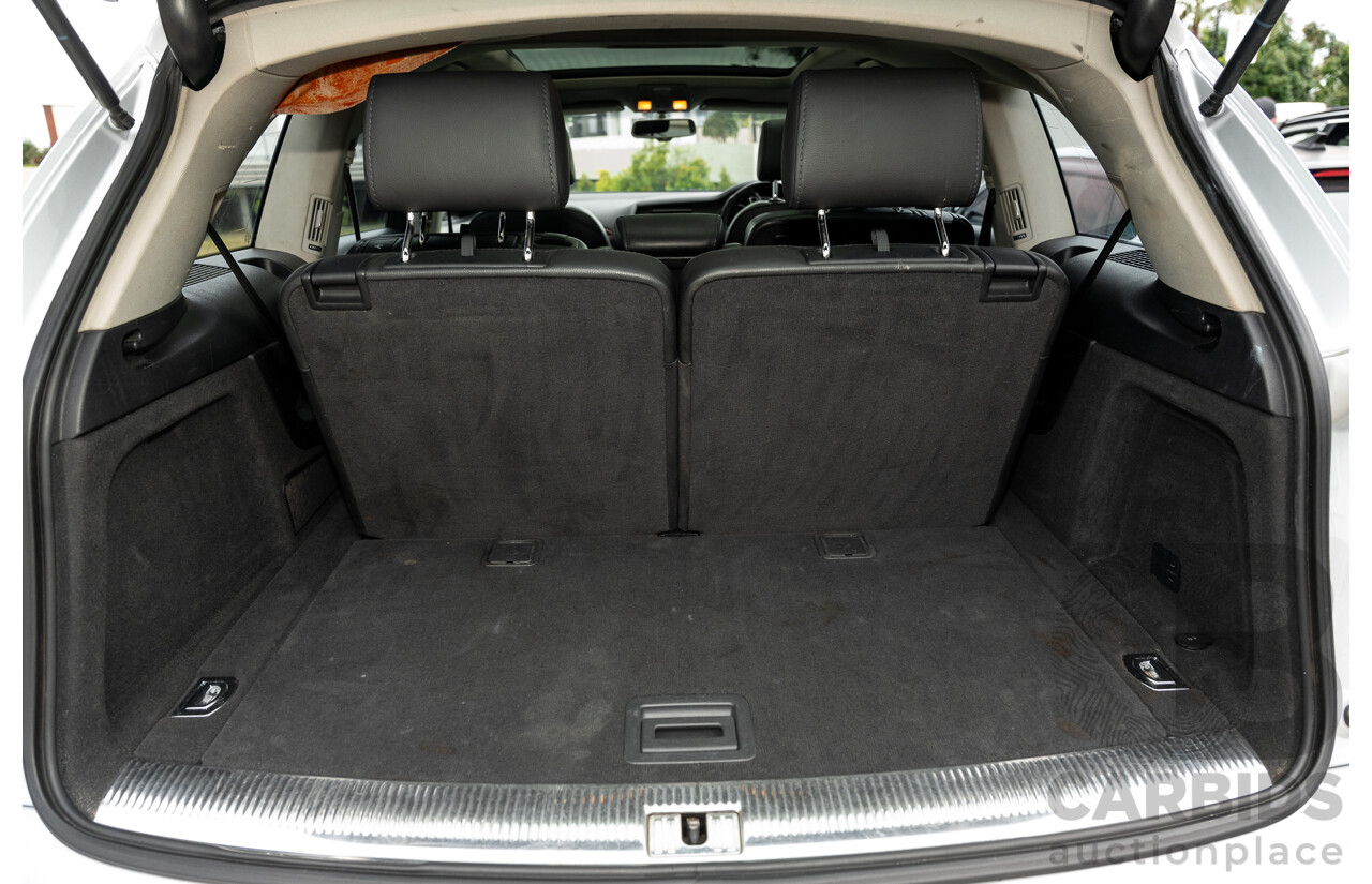 6/2010 Audi Q7 4.2 TDI Quattro (AWD) S-Line Package MY10 Upgrade 4d Wagon Ice Silver Metallic Turbo Diesel V8 4.2L - 7 Seater