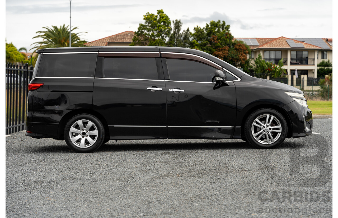 07/2010 Nissan Elgrand Highway Star Premium PE52 4d Wagon Metallic Black V6 3.5L - 7 Seater - Used Import