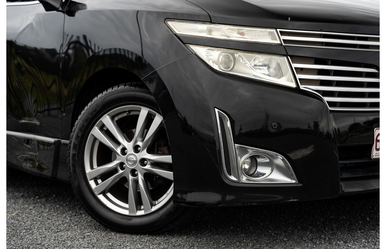 07/2010 Nissan Elgrand Highway Star Premium PE52 4d Wagon Metallic Black V6 3.5L - 7 Seater - Used Import