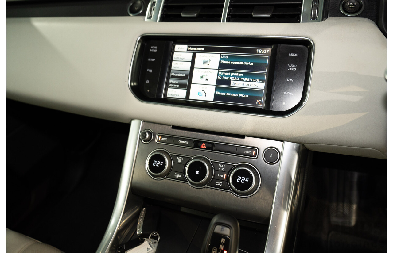 11/2014 Land Rover Range Rover Sport 3.0 TDV6 SE (AWD) LW 4d Wagon Indus Silver Metallic Turbo Diesel V6 3.0L