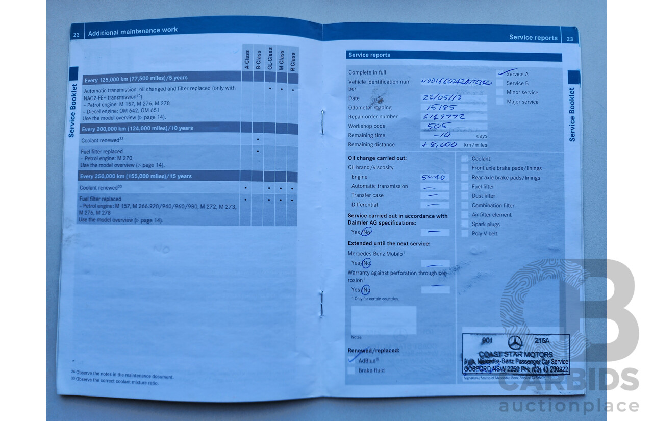 05/2012 Mercedes-Benz Ml 350CDI BLUETEC (4x4) AWD 166 4D Wagon Silver 3.0L