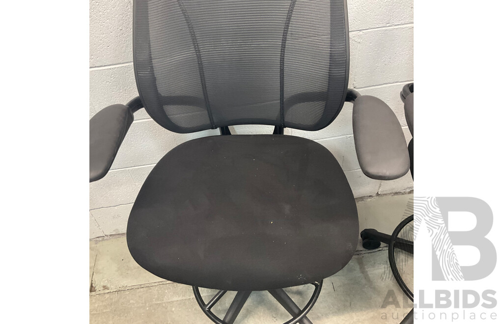 Humanscale Mesh Back Drafting Chair - LOT of 2 - ORP $3000