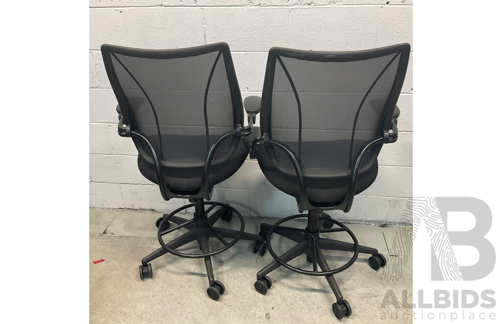 Humanscale Mesh Back Drafting Chair - LOT of 2 - ORP $3000