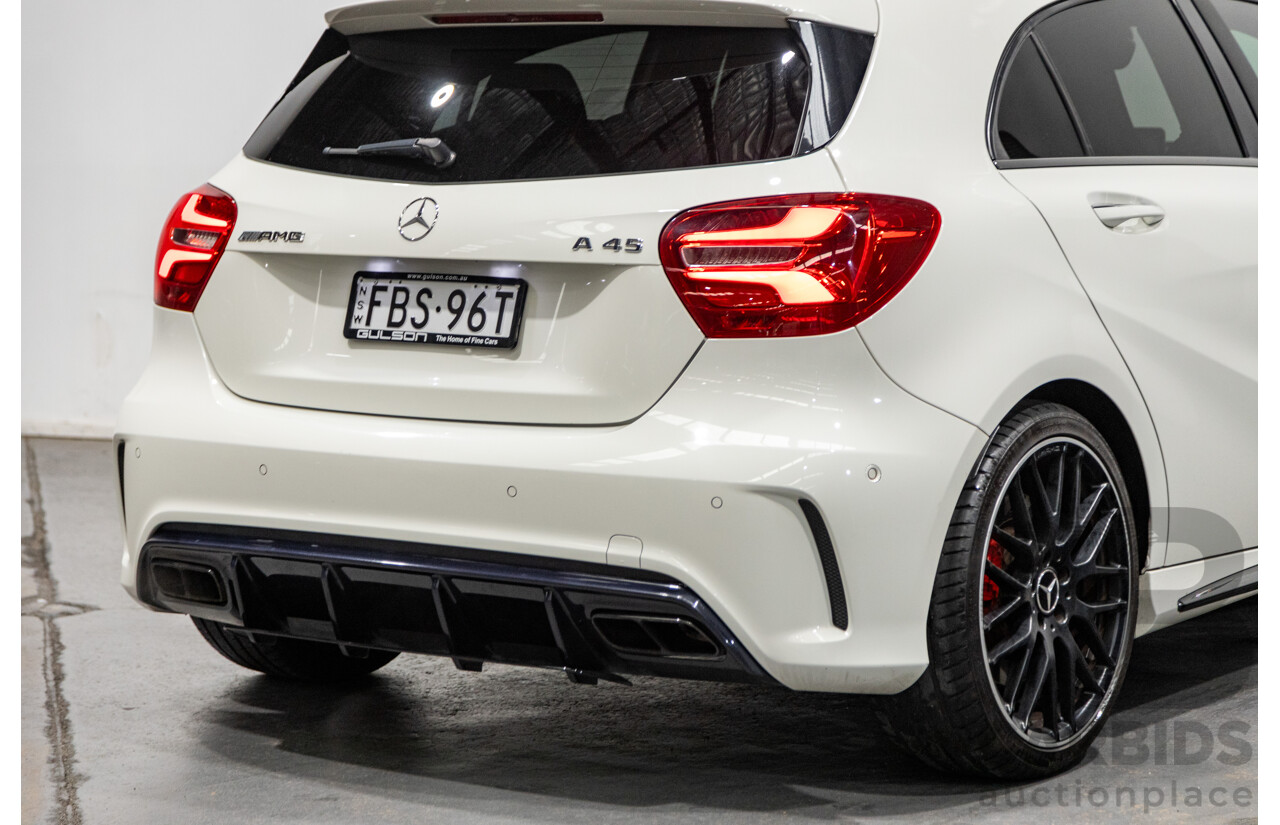 03/2017 Mercedes Benz A45 AMG (AWD) 176 4d Hatchback Calcite White Turbo 2.0L