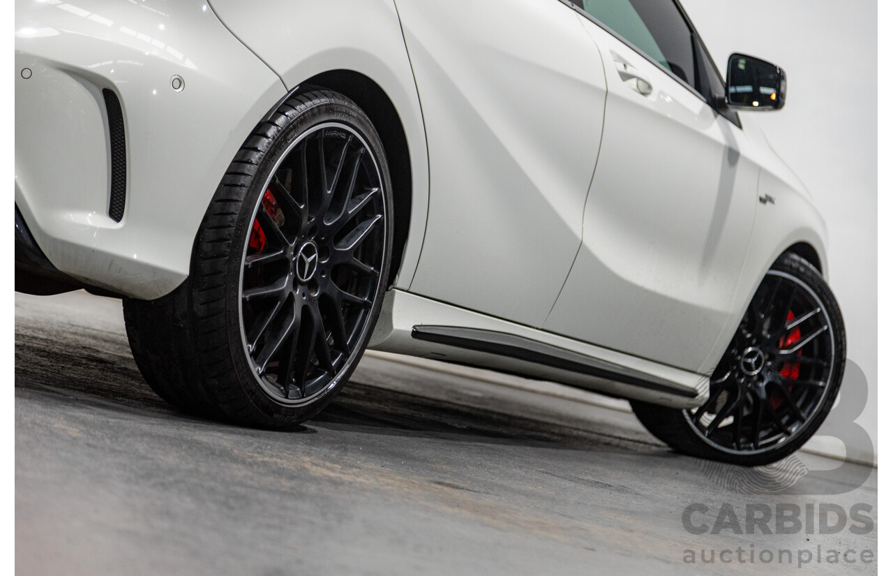 03/2017 Mercedes Benz A45 AMG (AWD) 176 4d Hatchback Calcite White Turbo 2.0L