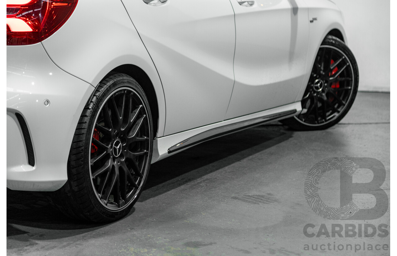 03/2017 Mercedes Benz A45 AMG (AWD) 176 4d Hatchback Calcite White Turbo 2.0L