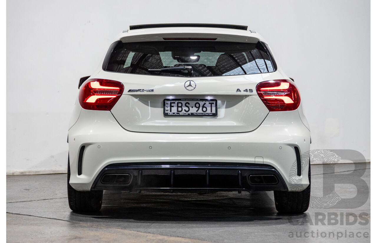 03/2017 Mercedes Benz A45 AMG (AWD) 176 4d Hatchback Calcite White Turbo 2.0L