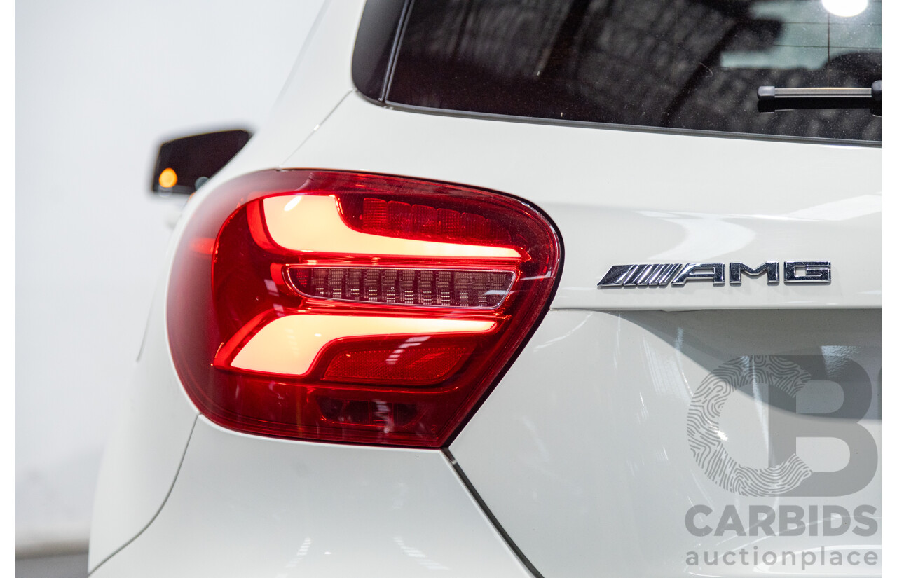 03/2017 Mercedes Benz A45 AMG (AWD) 176 4d Hatchback Calcite White Turbo 2.0L