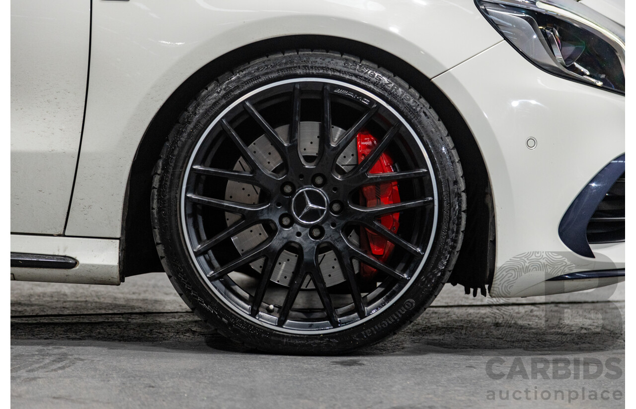 03/2017 Mercedes Benz A45 AMG (AWD) 176 4d Hatchback Calcite White Turbo 2.0L